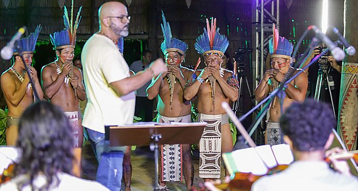 ‘Orquestra na Floresta’: Concultura promove encontro de músicas clássica e indígena em apresentação histórica