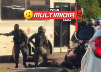 Vídeo – Trio que fazia arrastão na zona leste é surpreendido e troca tiros com a ROCAM