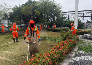 Parque Jefferson Péres recebe operação limpeza executada pela Prefeitura de Manaus