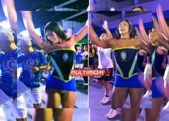 Vídeo: cunhã do Caprichoso dança em meio à galera e mostra que está pronta para o Festival