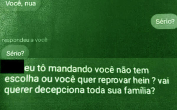 Professor tarado ameaça reprovar aluna se ela não mandar fotos nua