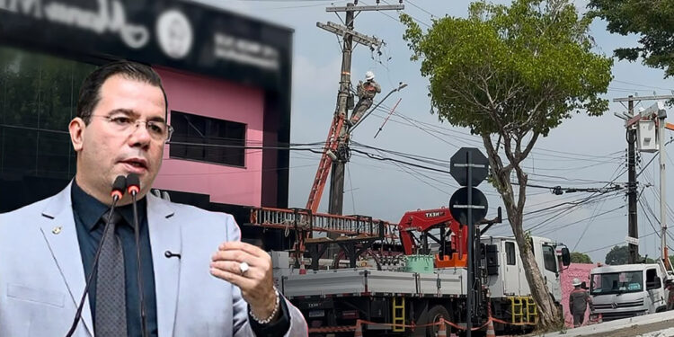 Wilker Barreto cobra explicações da Âmbar sobre troca de cabos no bairro da União, em Manaus Wilker Barreto cobra explicações da Âmbar sobre troca de cabos no bairro da União, em Manaus