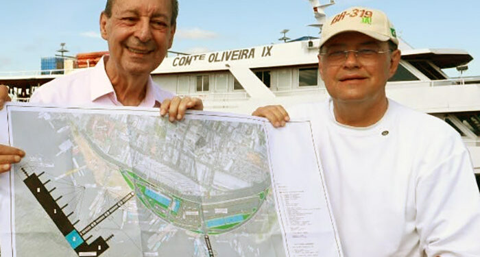 Começa hoje a construção do novo porto da Manaus Moderna, após articulação de Omar Aziz e Eduardo Braga